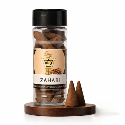 Zahabi cone incense by alNaqi Fragrances with rich golden aroma and long-lasting fragrance