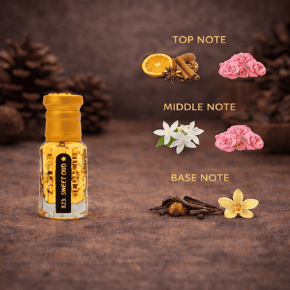Sweet oud fragrance with rich aroma