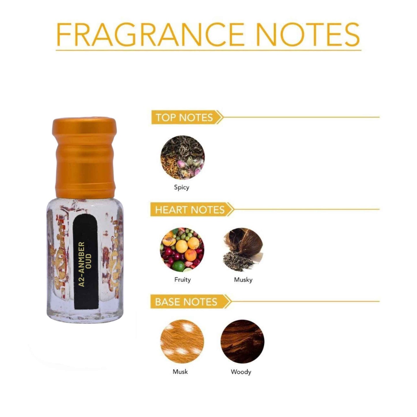 Amber and oud unisex attar