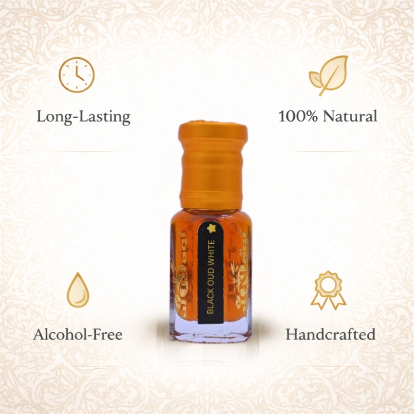 Black Oud White Attar lifestyle fragrance application