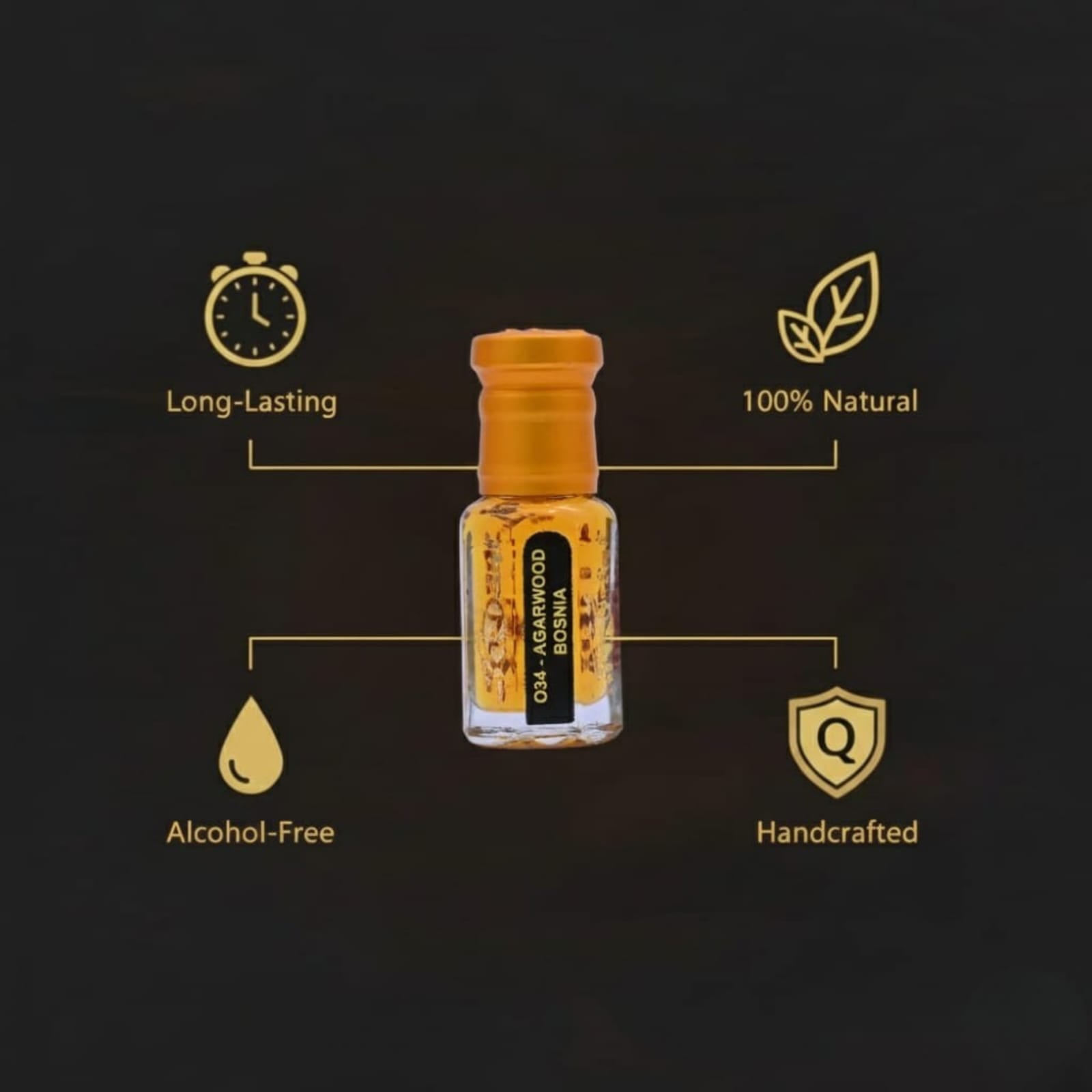 Agarwood Bosina Attar for men deep scented oud attar oil