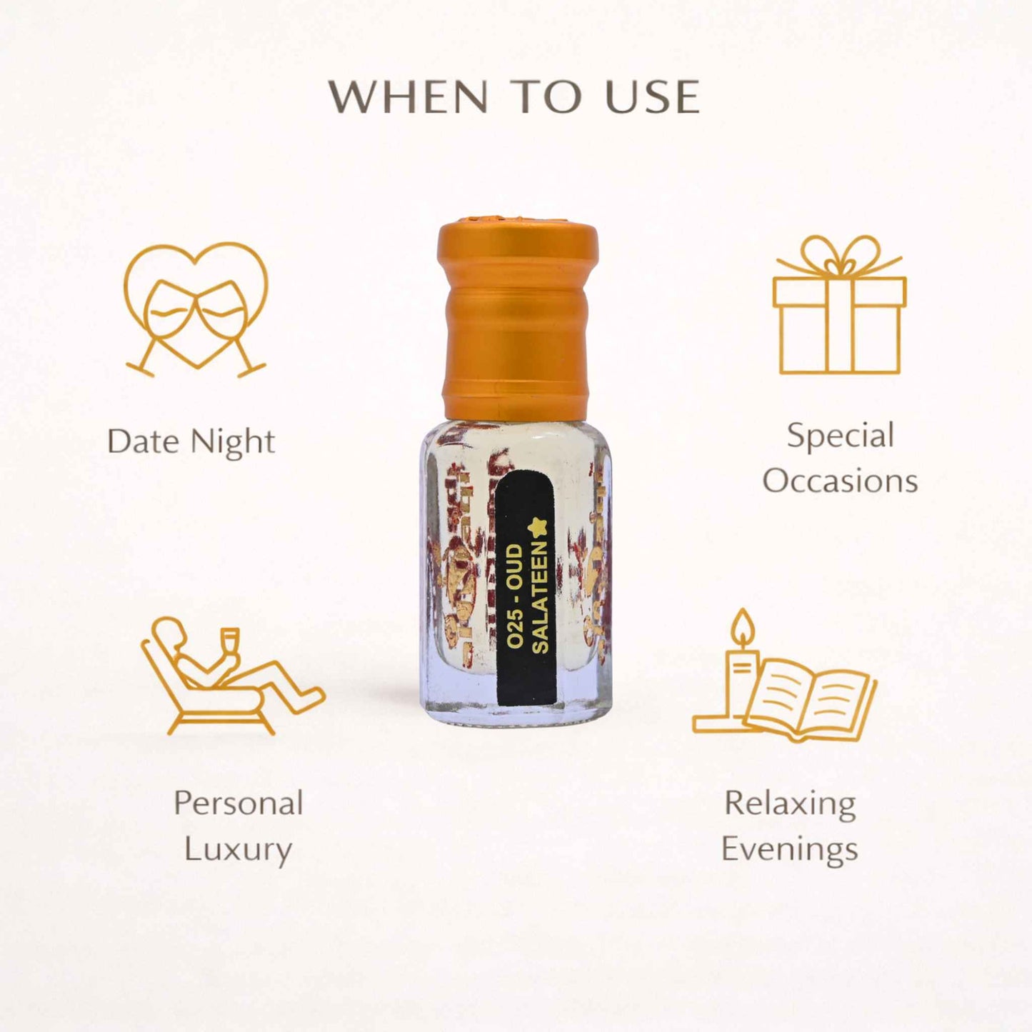 Oriental oud perfume oil crafted in traditional style