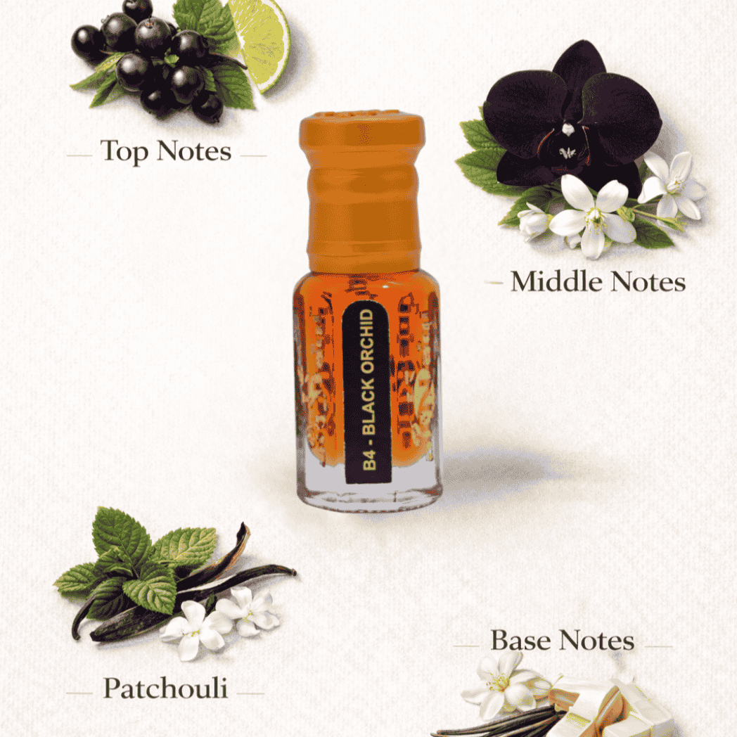 Stylish unisex perfume oil with a sophisticated design