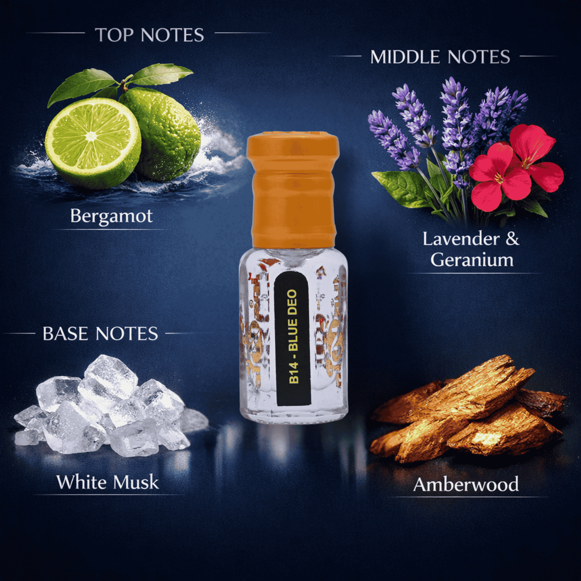 Elegant and long-lasting fragrance, presented in a modern glass bottle.
