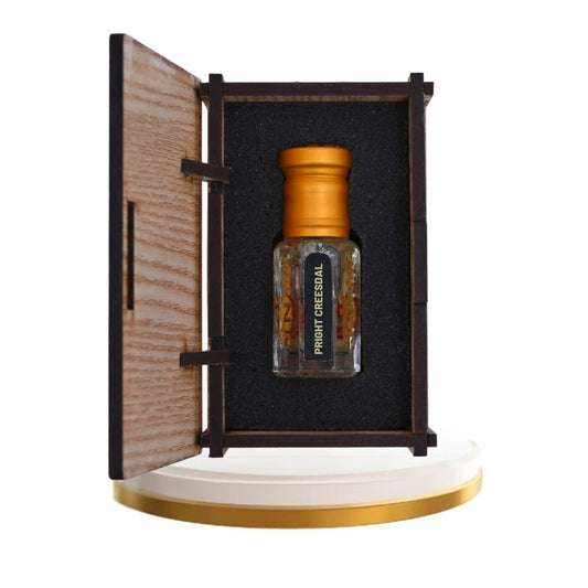 Luxurious bottle of attar with elegant gold accents