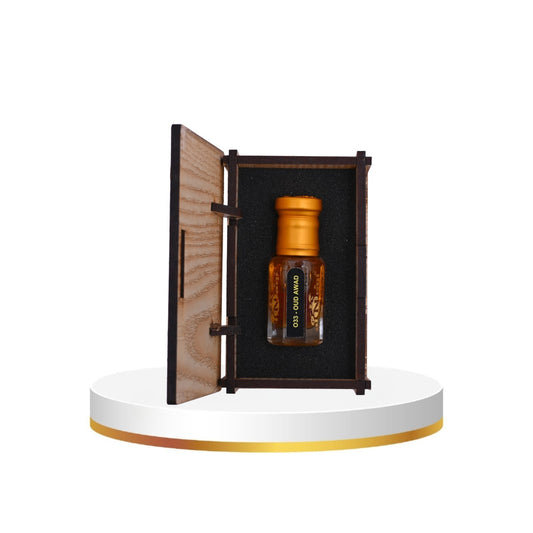 Oud Awad – a deep and powerful Cambodian oud attar with a rich woody soul.