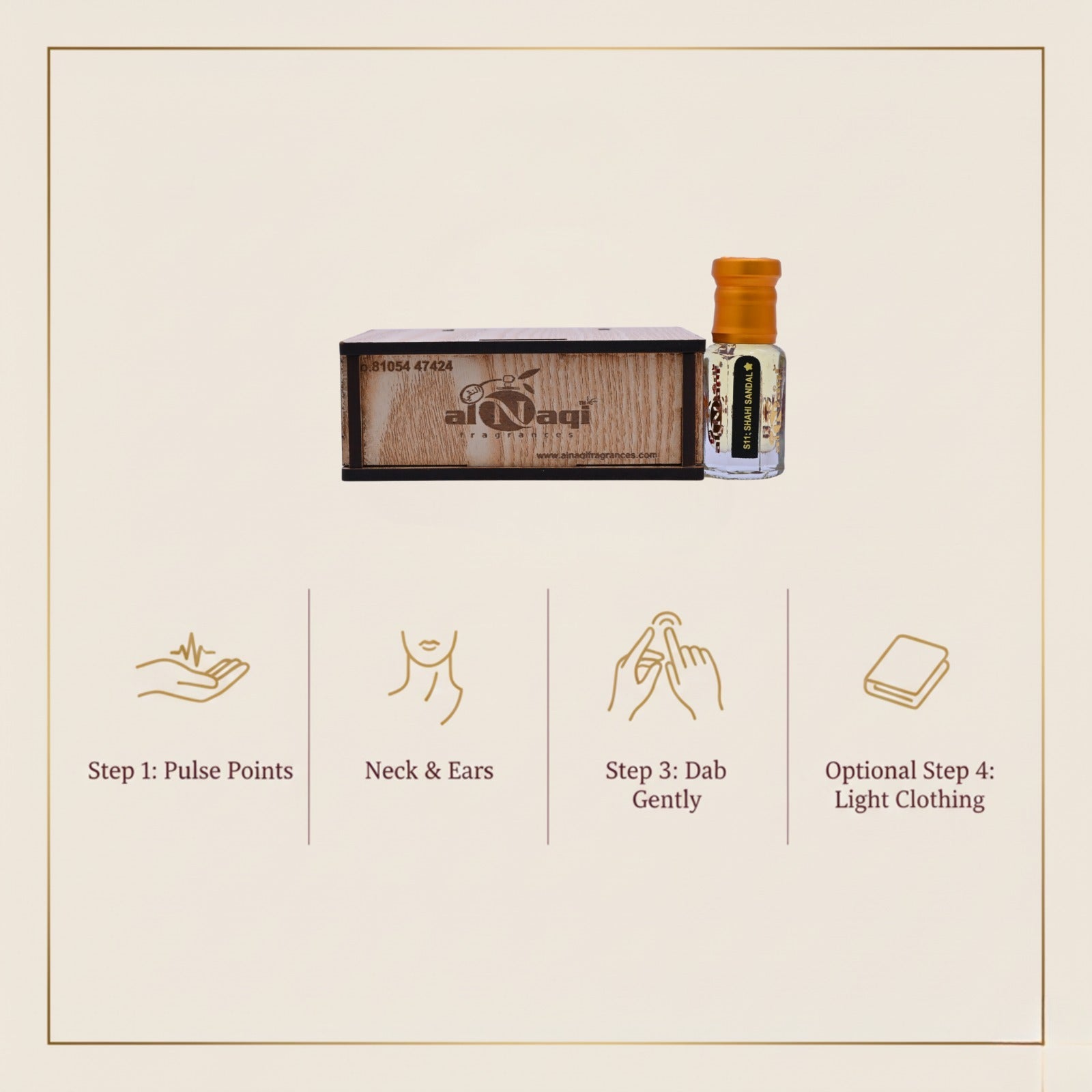 alNaqi Shahi Sandal Fragrance Bottle