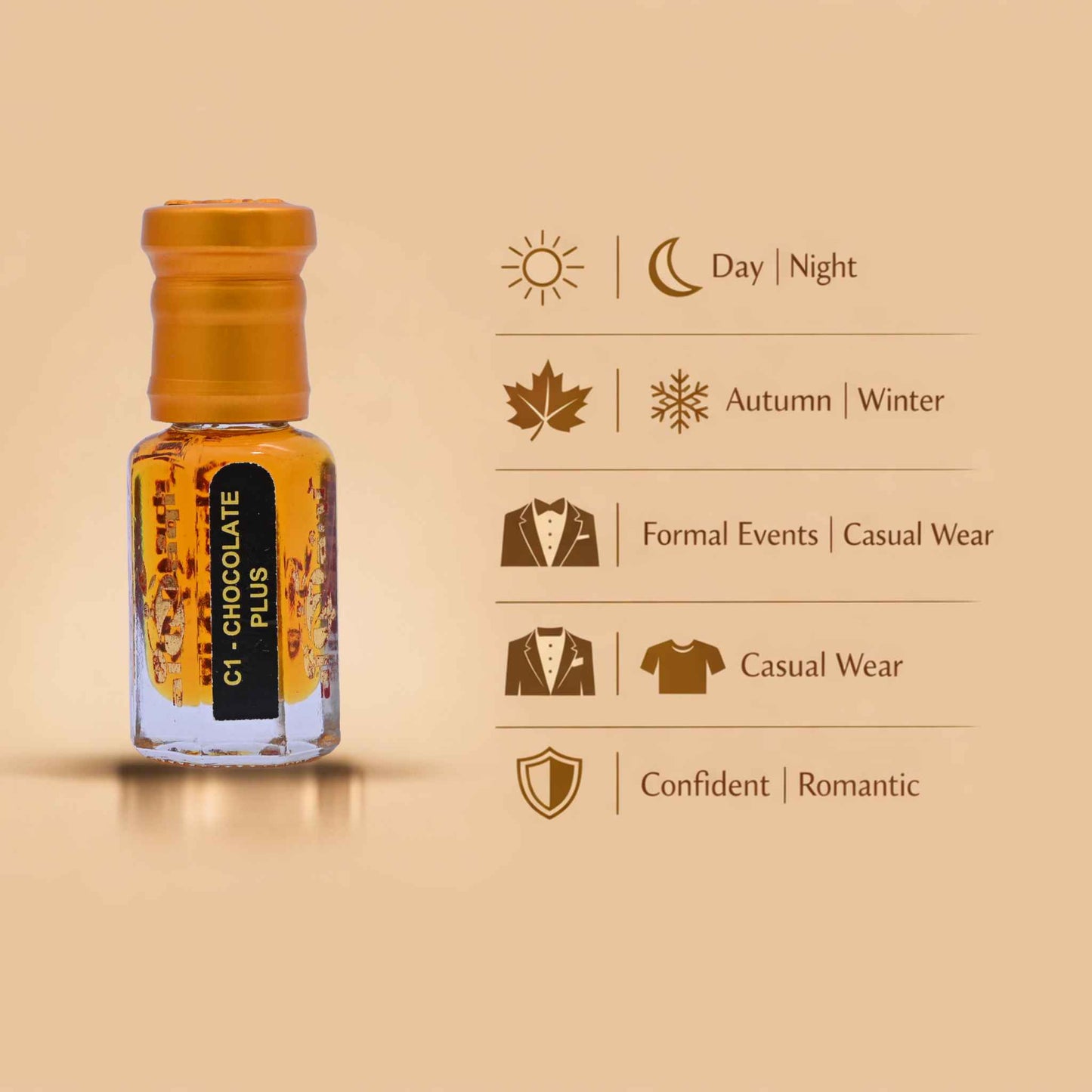 Chocolate Plus Attar luxury chocolate musk perfume oil