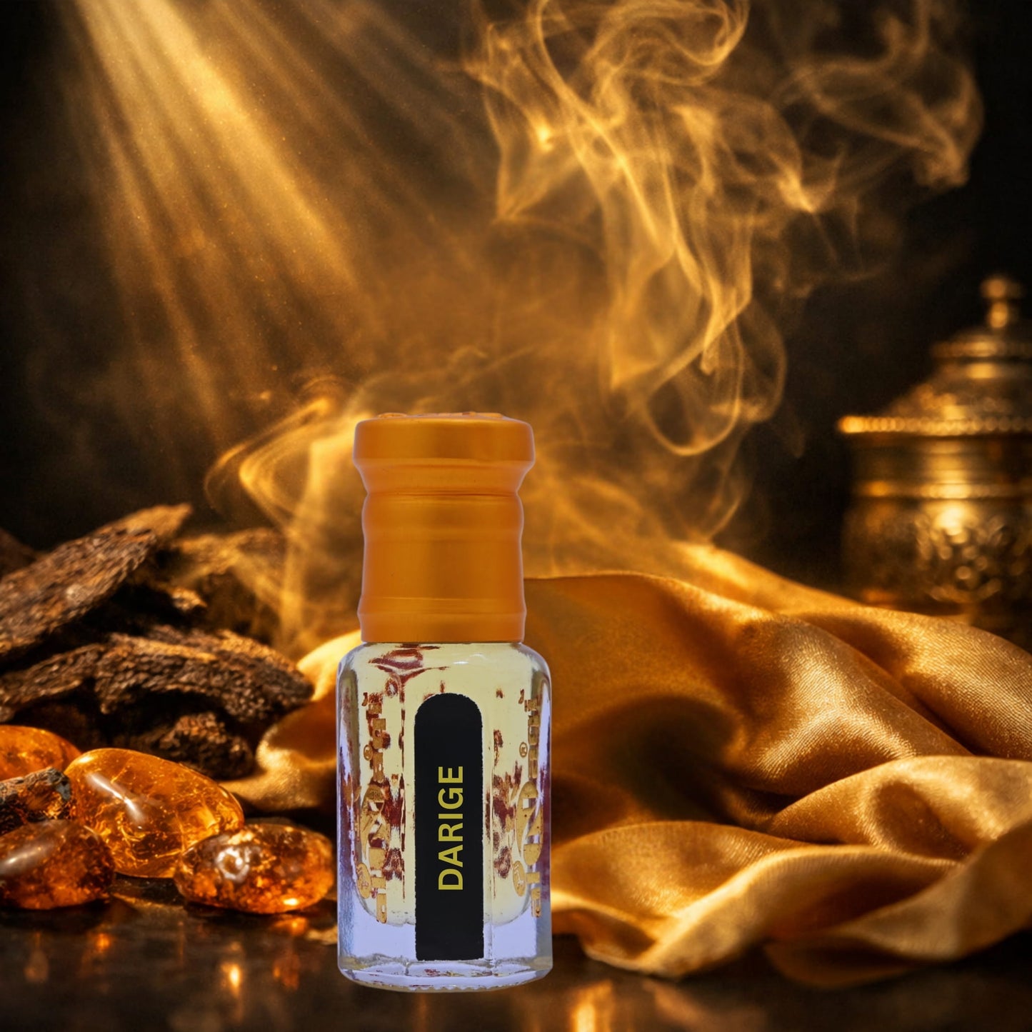Darige Attar premium glass bottle close-up view
