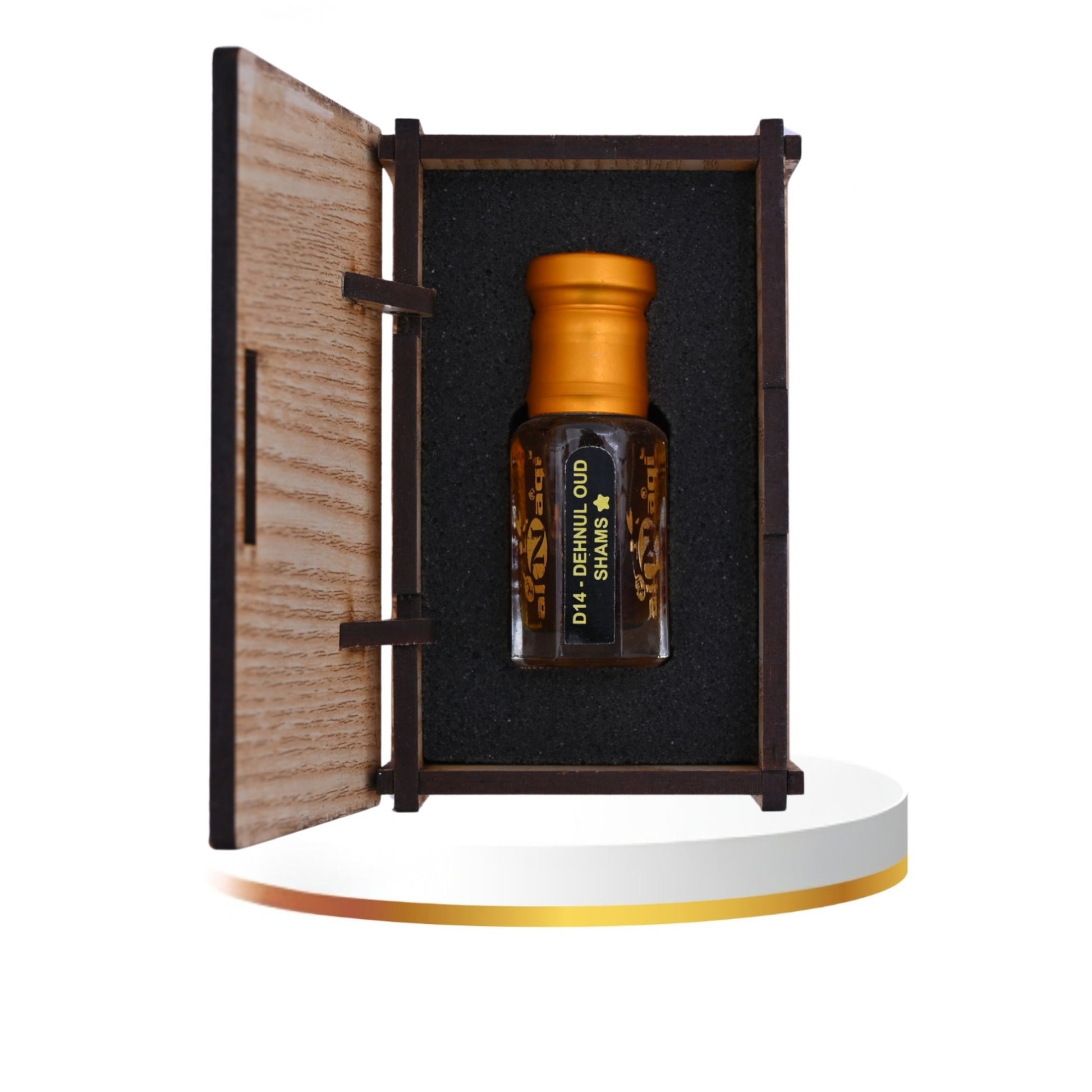 Dehnul Oud Shams luxury oud attar bottle