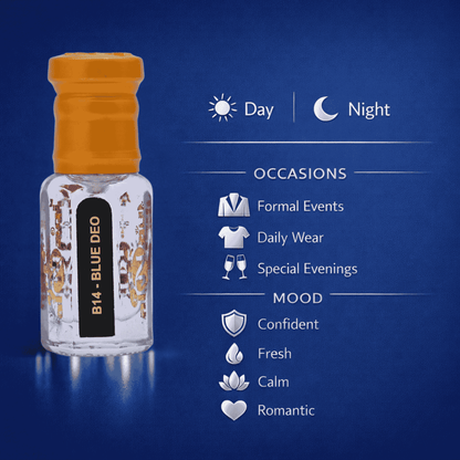 Blue deo alcohol-free attar for men and women
