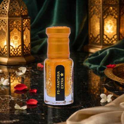 Close-up of aromatic extracts and essential oils used in fragrance