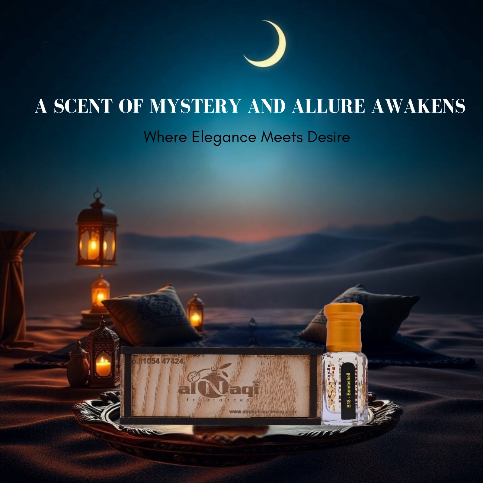 Bombshell Attar elegant perfume oil packaging