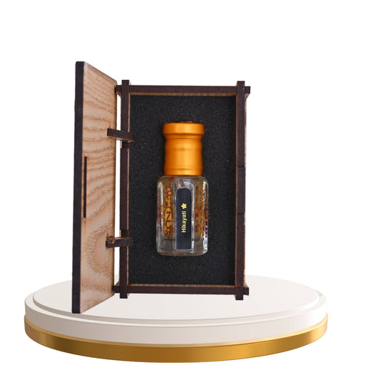 A rich and captivating blend of warm spices and floral elegance in a premium fragrance bottle.