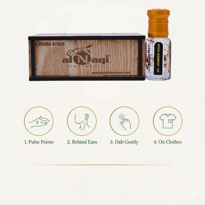 High concentrated perfume oil with long-lasting amber aroma