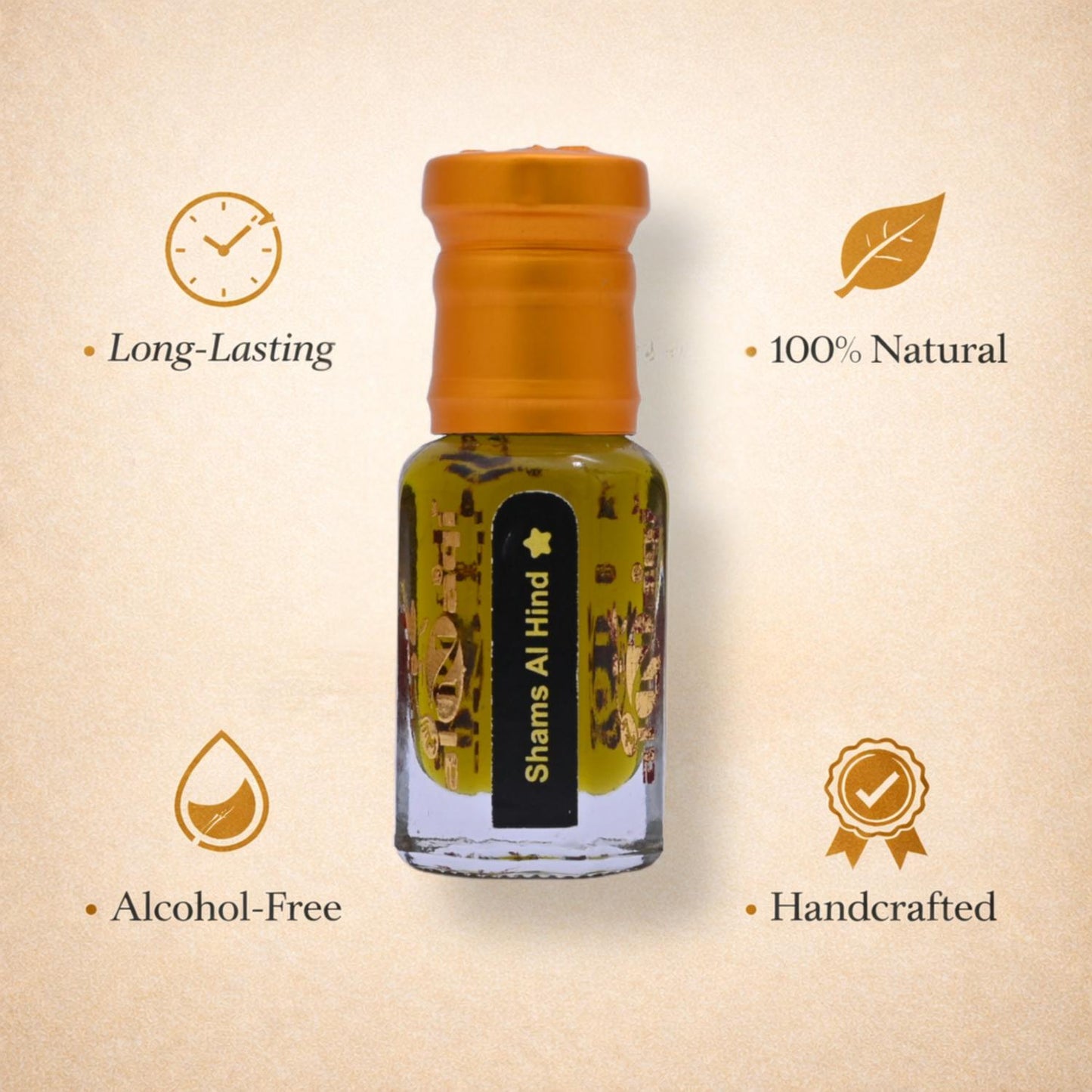 Shams Ai Hind luxury Arabian shams al oudh attar packaging
