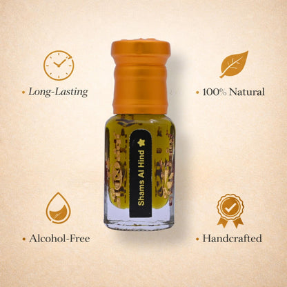 Shams Ai Hind luxury Arabian shams al oudh attar packaging