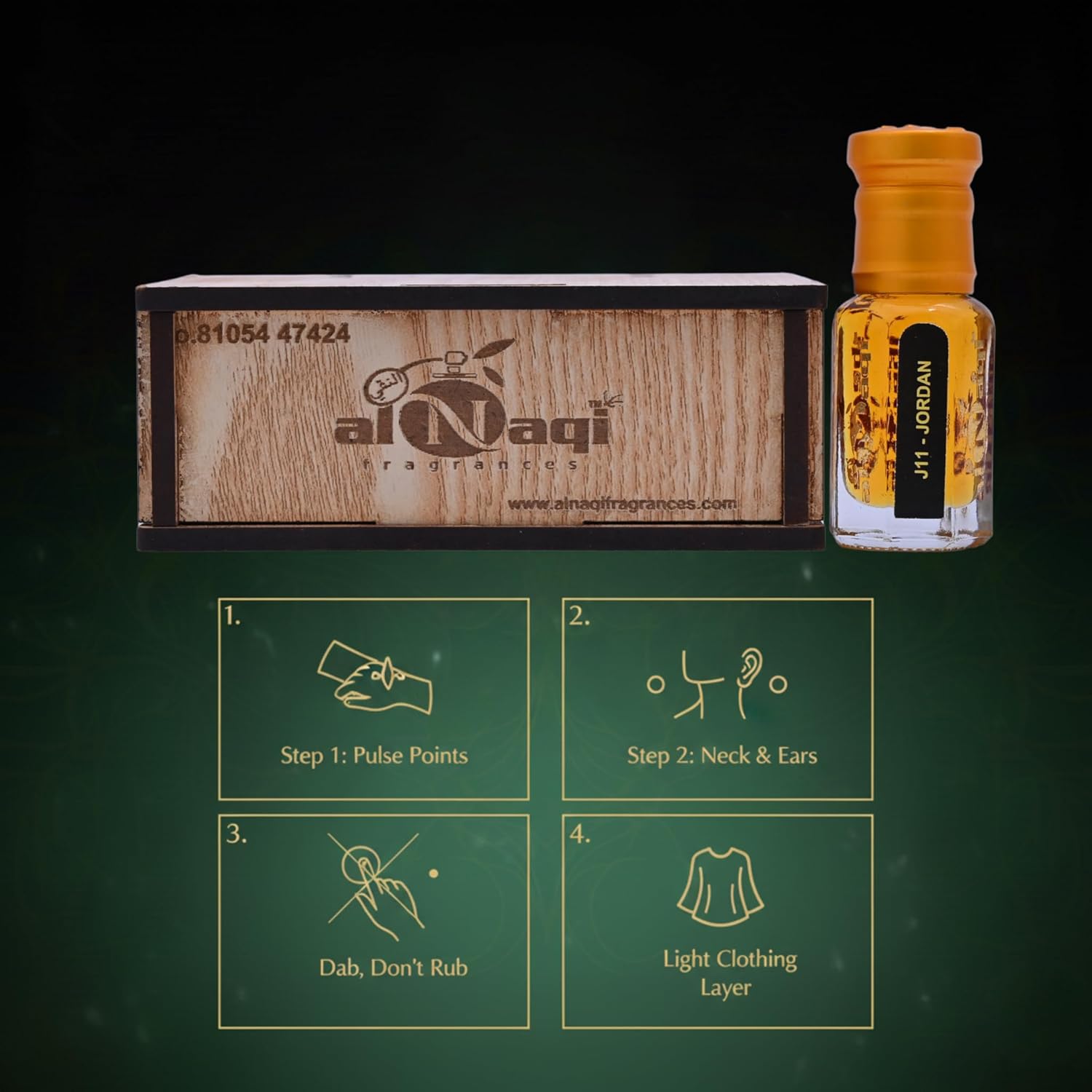 alNaqi jordan attar luxury perfume oil long lasting jordan fragrance bottle