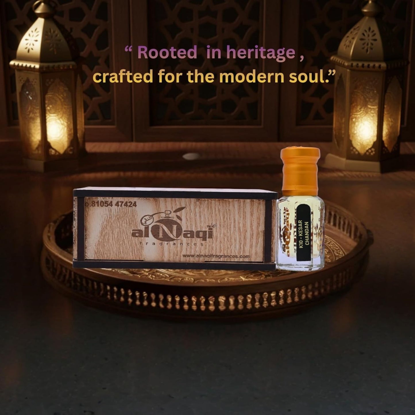 Premium kesar attar with chandan essence traditional Indian perfume oil
