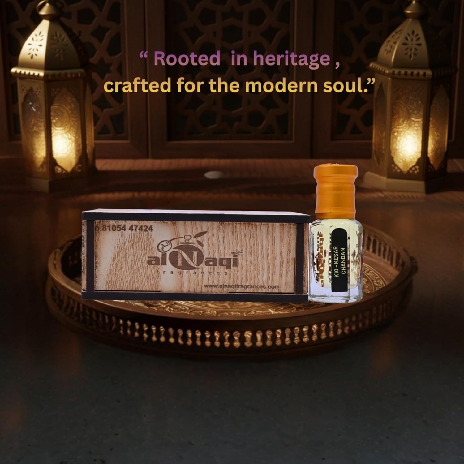 Premium kesar attar with chandan essence traditional Indian perfume oil