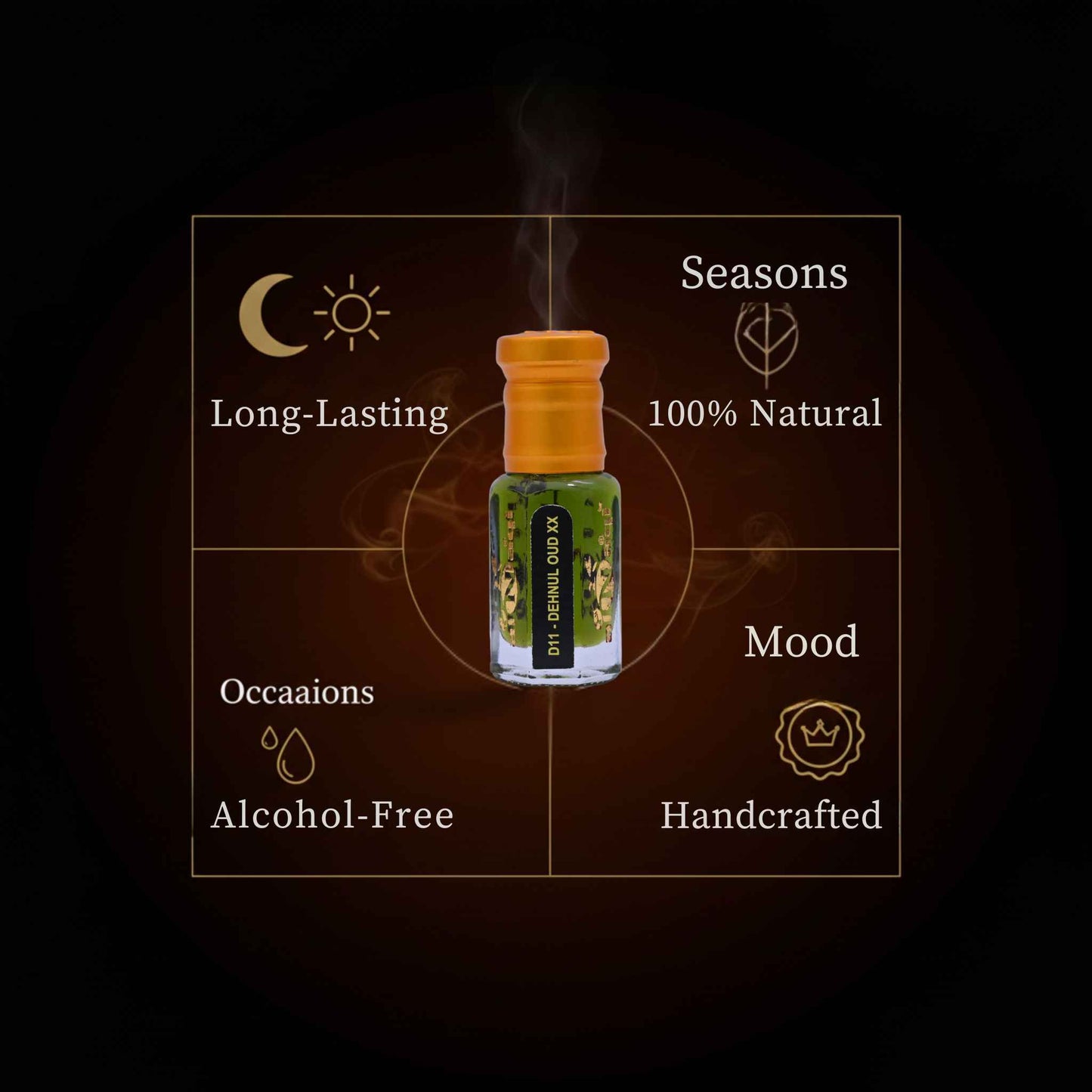 Long lasting Denhul Oud XX Attar premium Arabian scent