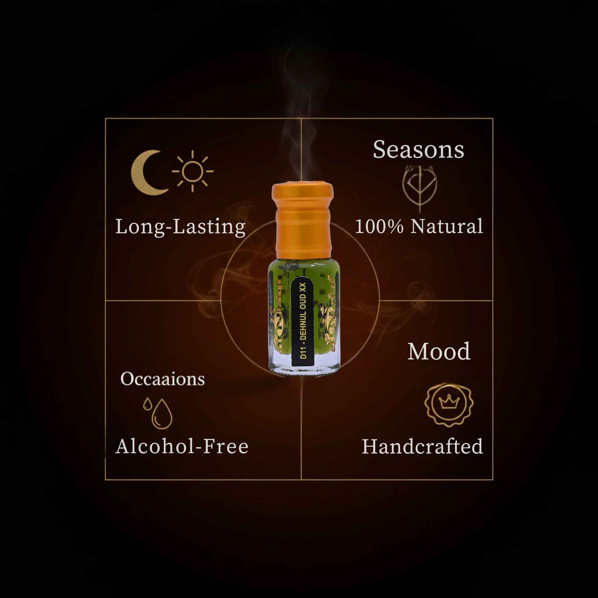Long lasting Denhul Oud XX Attar premium Arabian scent