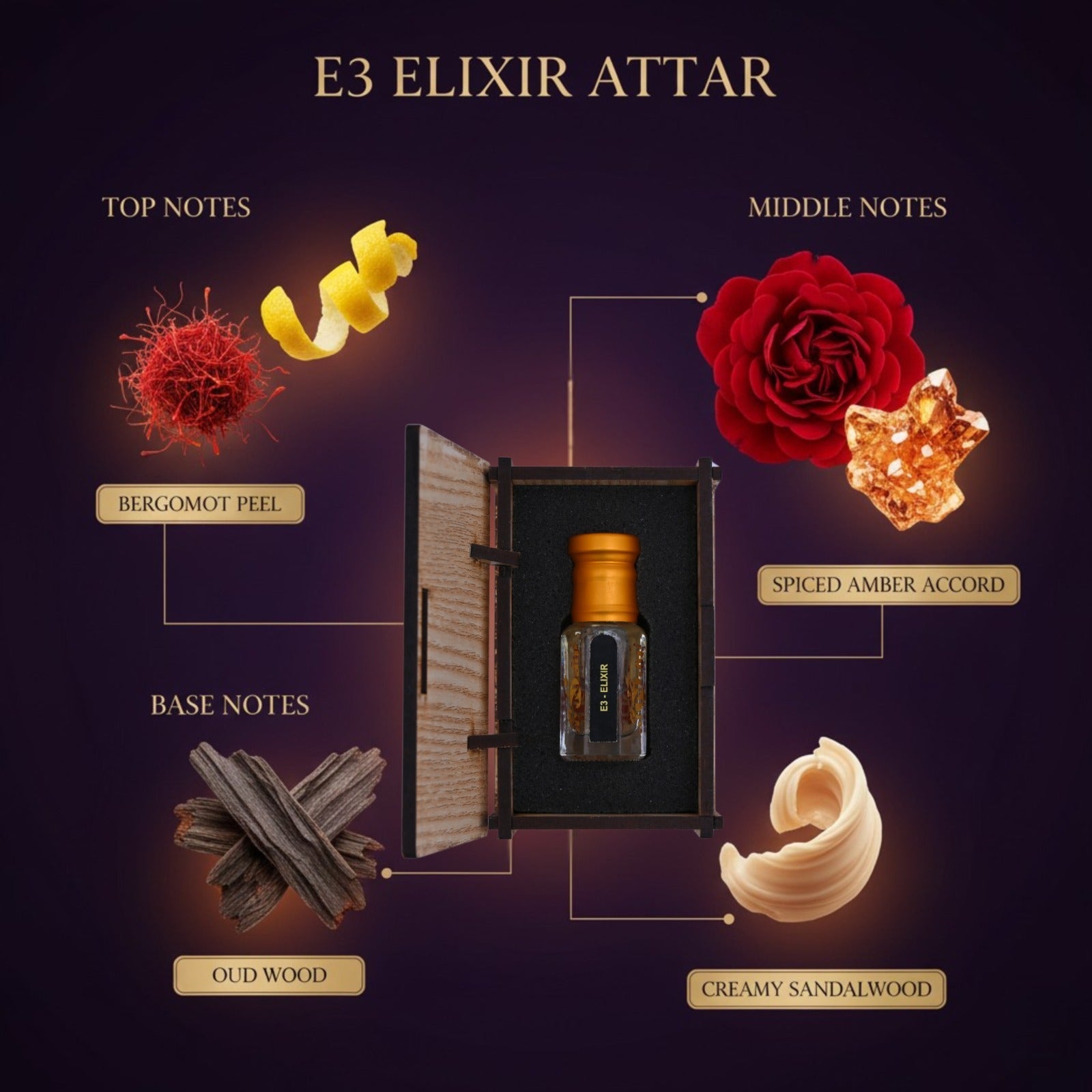 Luxury elixir attar that leaves a powerful and elegant trail.