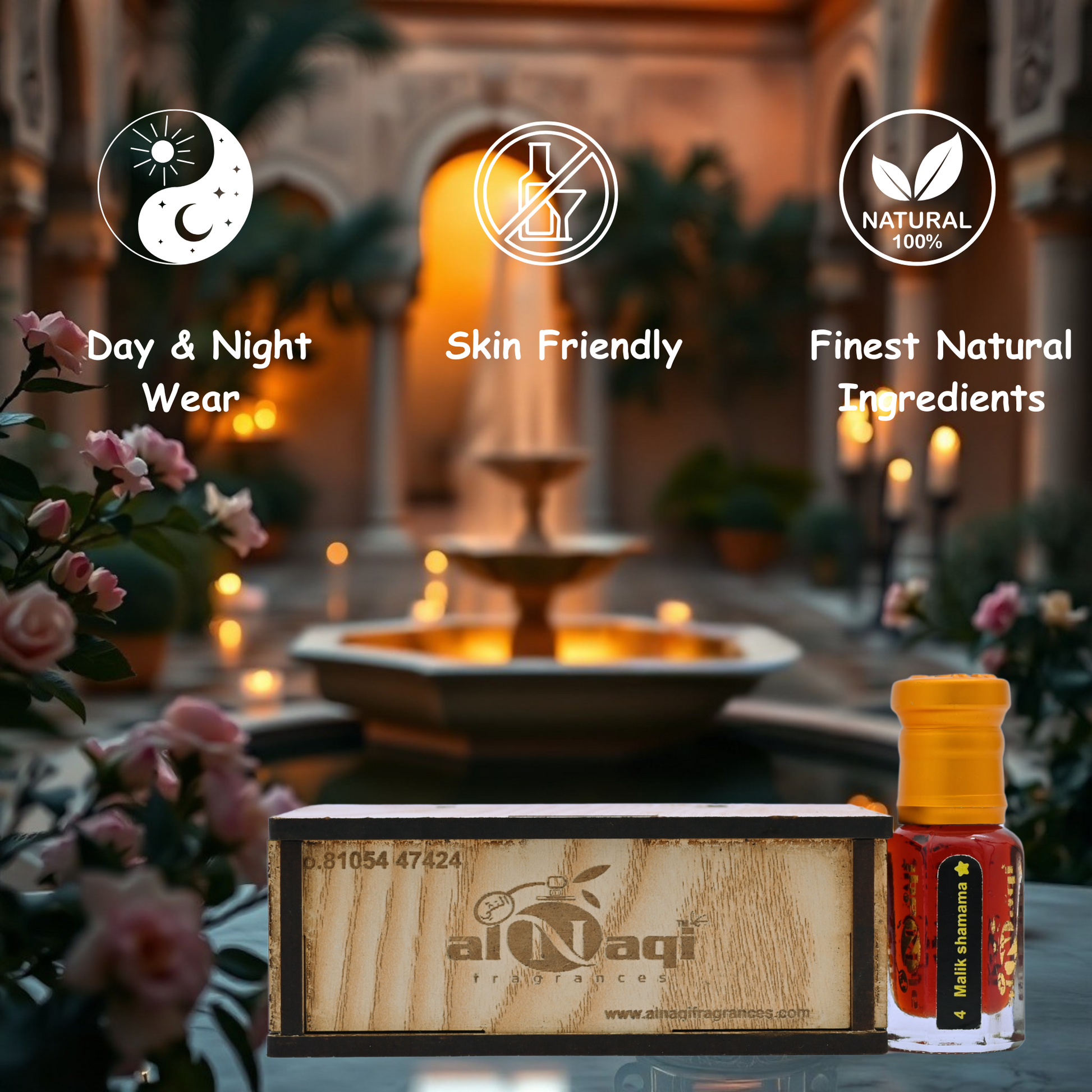 alNaqi Malik Shamama attar with bold oriental spices and long-lasting warmth