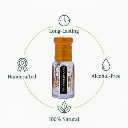 Men’s fragrance with classic amber and khas attar blend