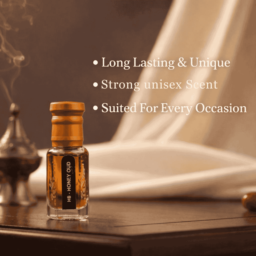 Honey oud style fragrance with warm sweet oud notes.