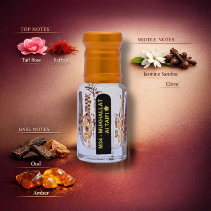 Elegant glass bottle with a luxurious perfume oil