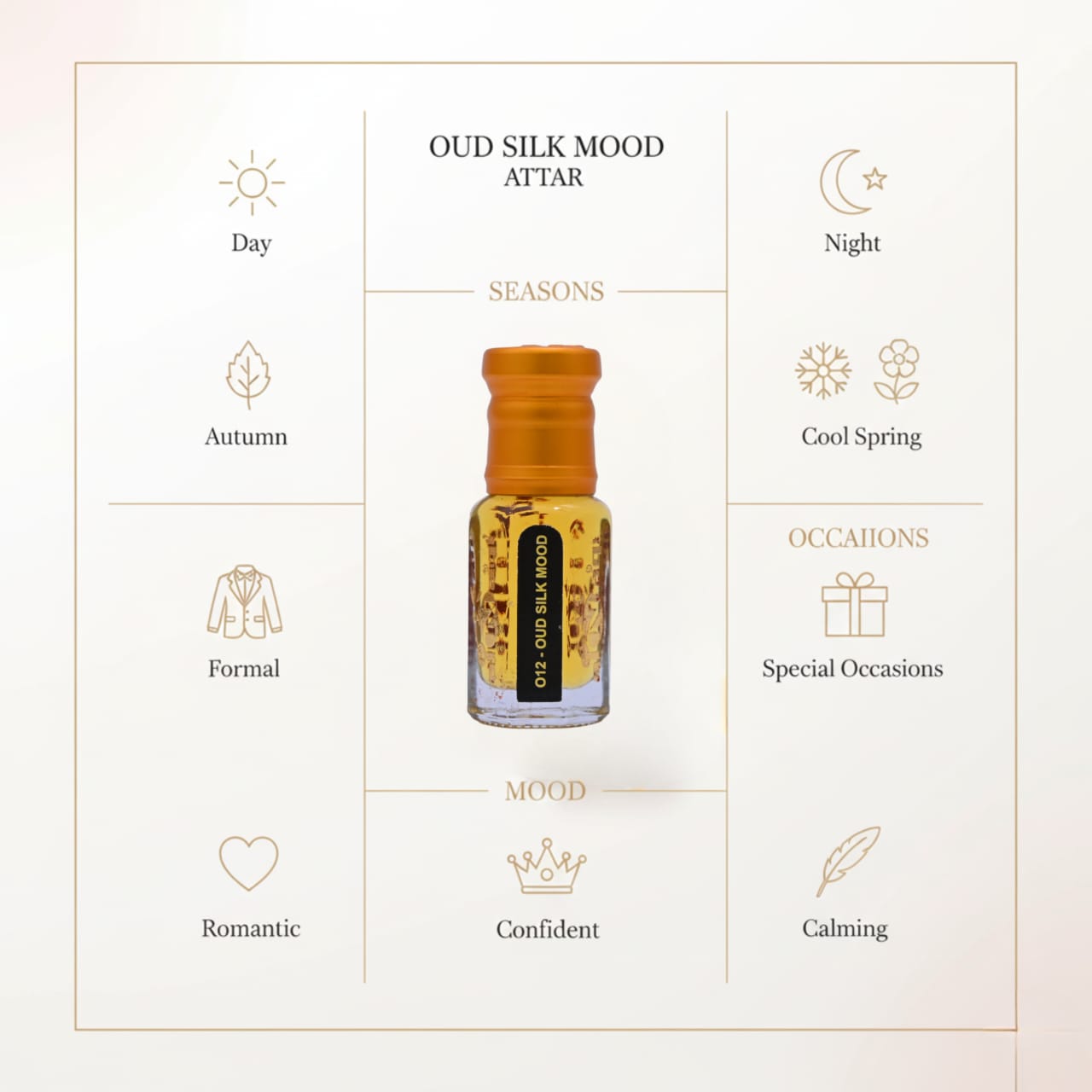Oud Silk Mood Attar men oriental oud perfume oil packaging