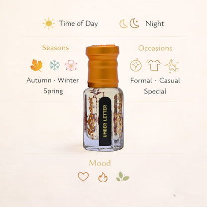 Small bottle with an orange cap on a light beige background with icons and text.