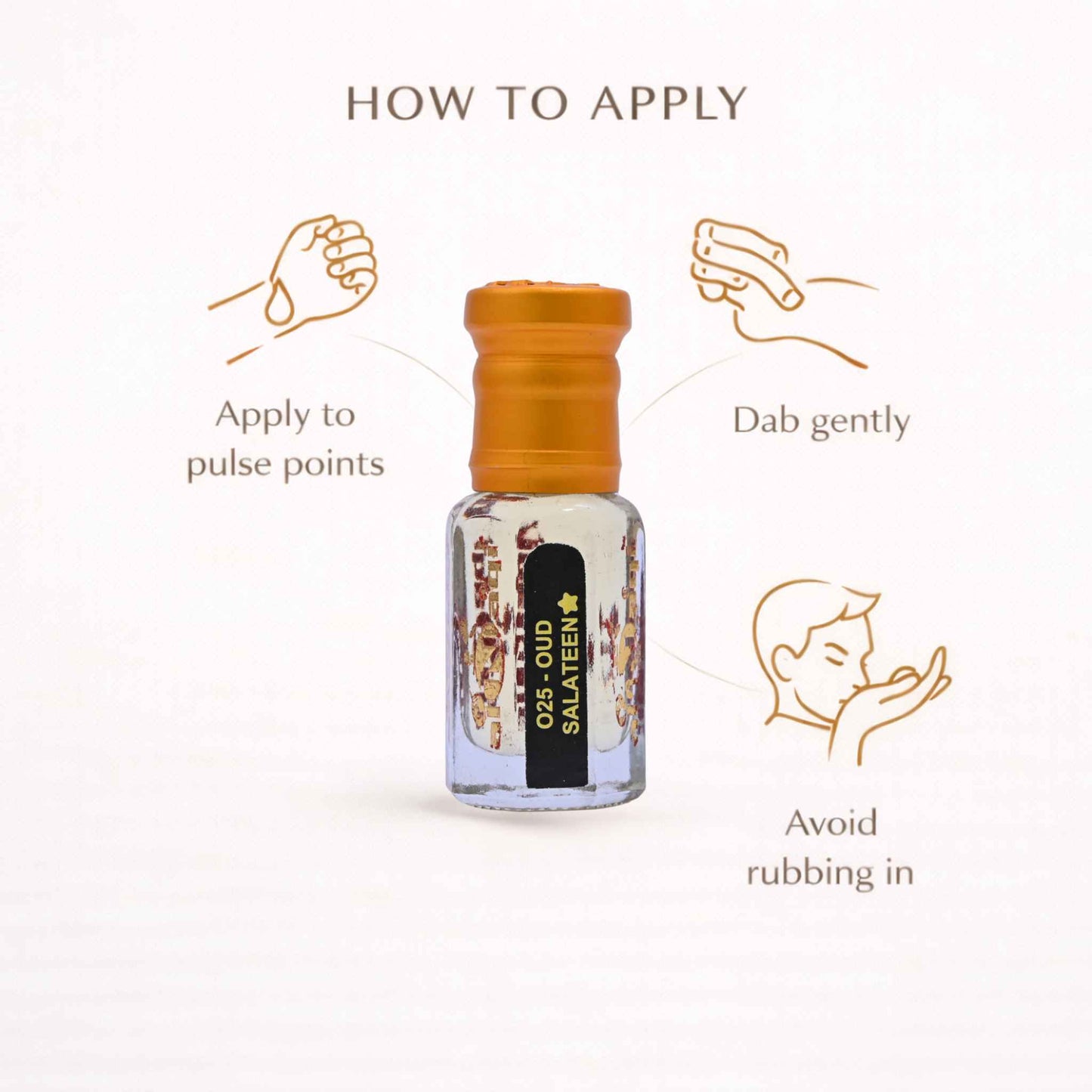 Luxury amber and oud oriental perfume oil