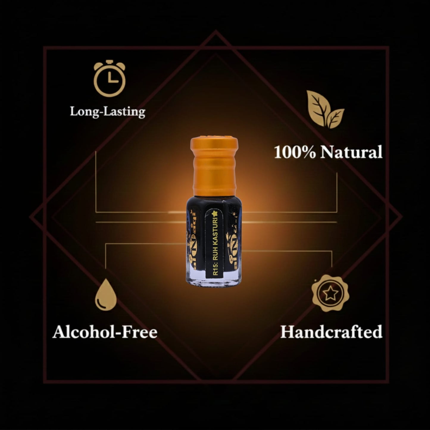 Ruh Kasturi Attar long lasting kasturi perfume oil