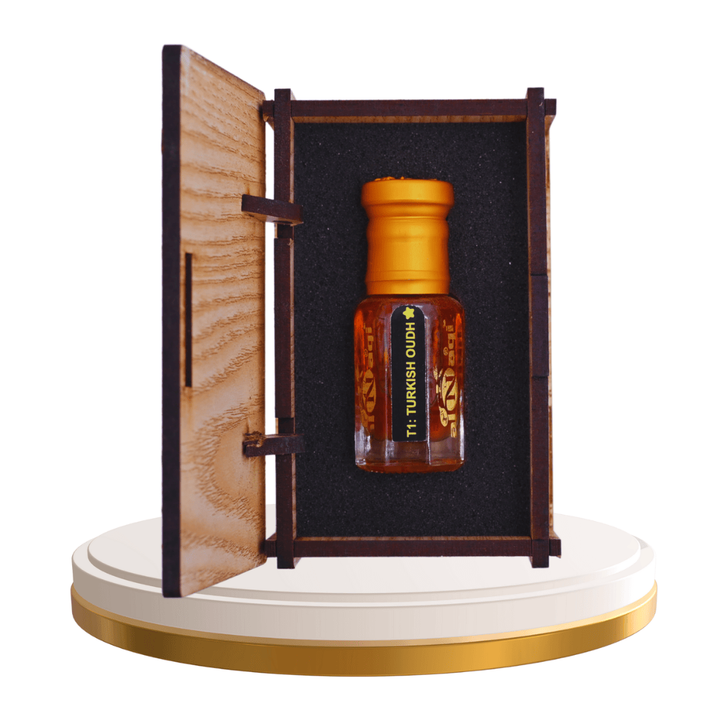 Premium oud attar in India with rich oriental woody aroma