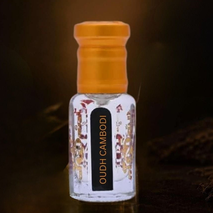 Small bottle with an orange cap on a dark background
