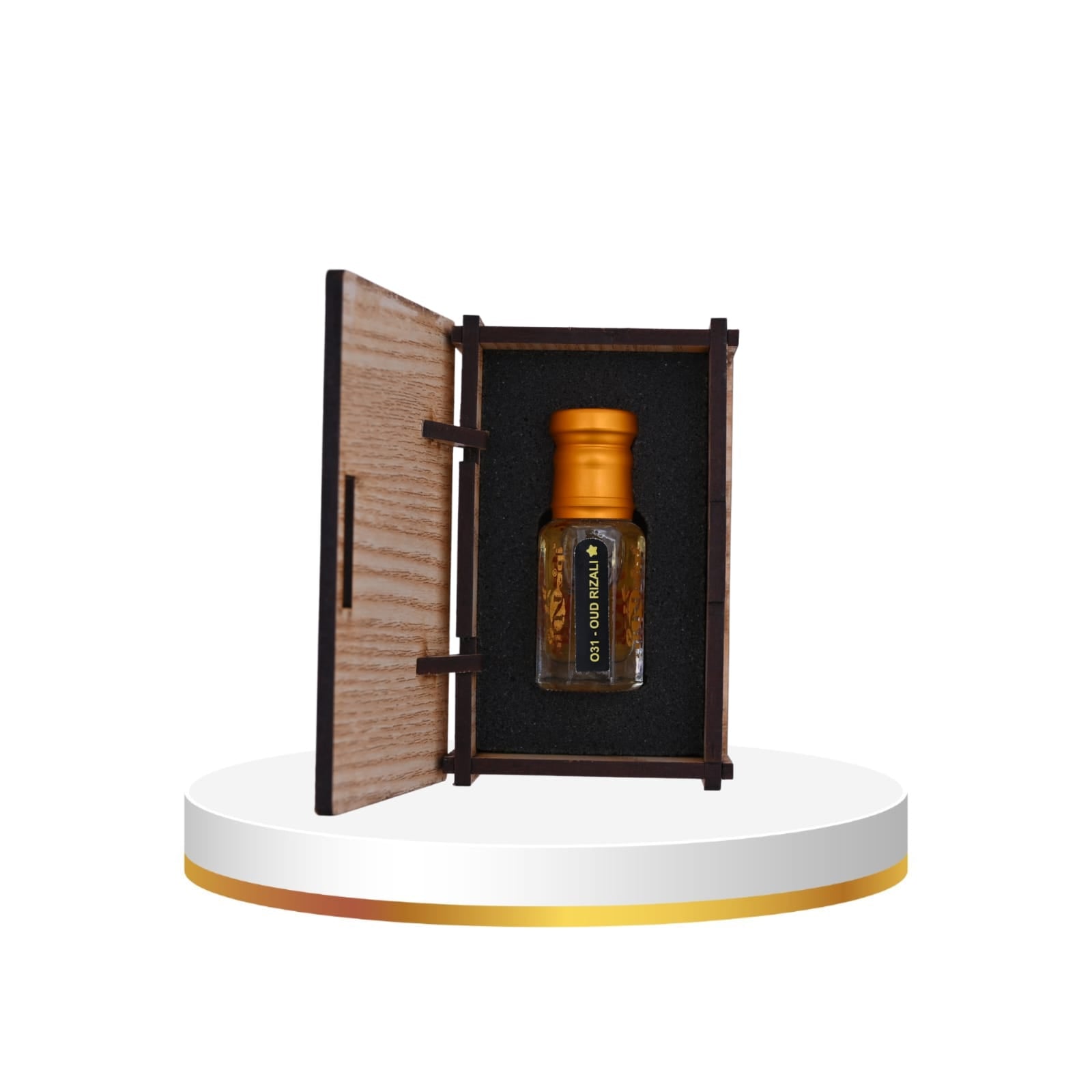 High-quality fragrance bottle highlighting elegant packaging details.