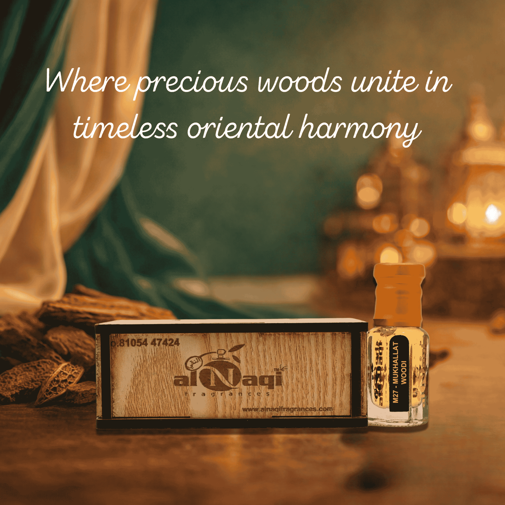 Parfume woody attar with luxurious oriental woods and a smooth, alcohol-free finish