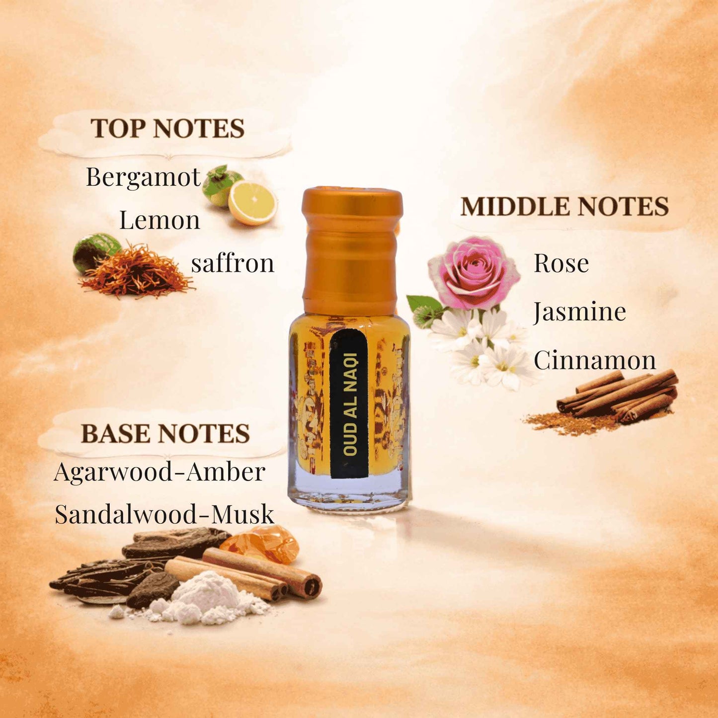 Luxurious unisex perfume bottle showcasing traditional oud essence.