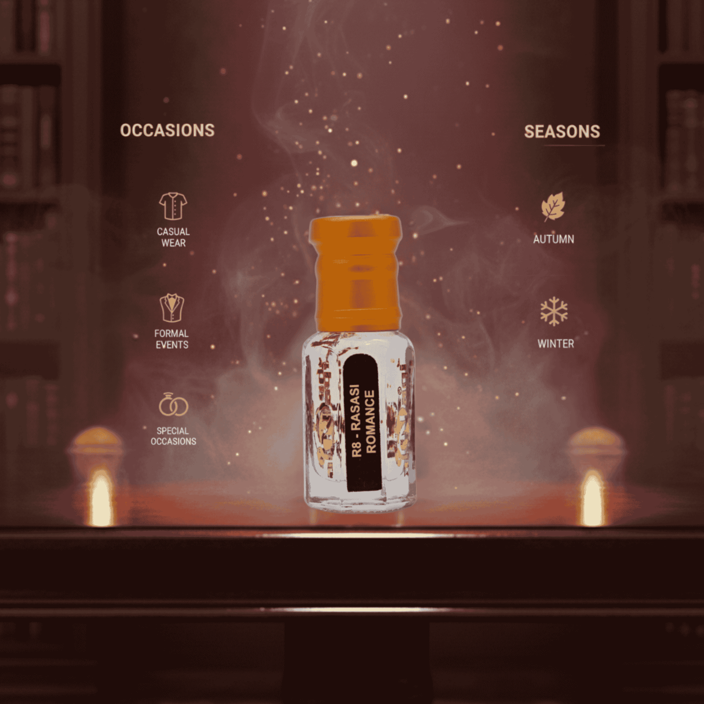 Rasasi romance forever perfume inspired attar with floral and woody notes