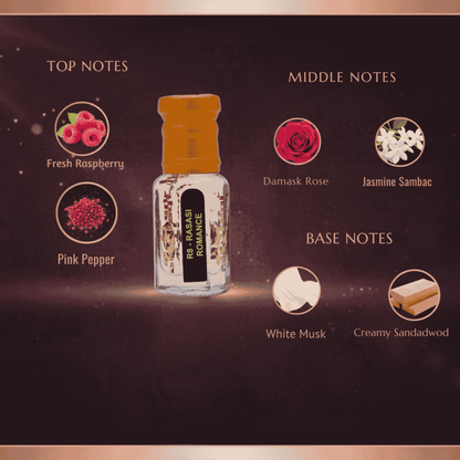 Romance attar featuring rich floral tones and long-lasting aromatic depth