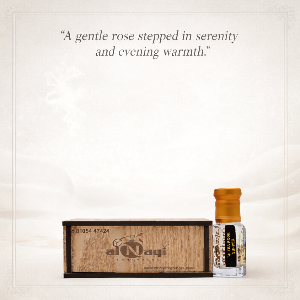 Tea Rose Attar delivers a classic rose aroma in a smooth perfume oil.