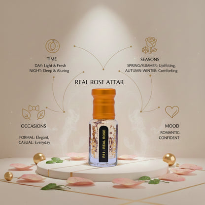 Real Rose Attar concentrated floral oil texture