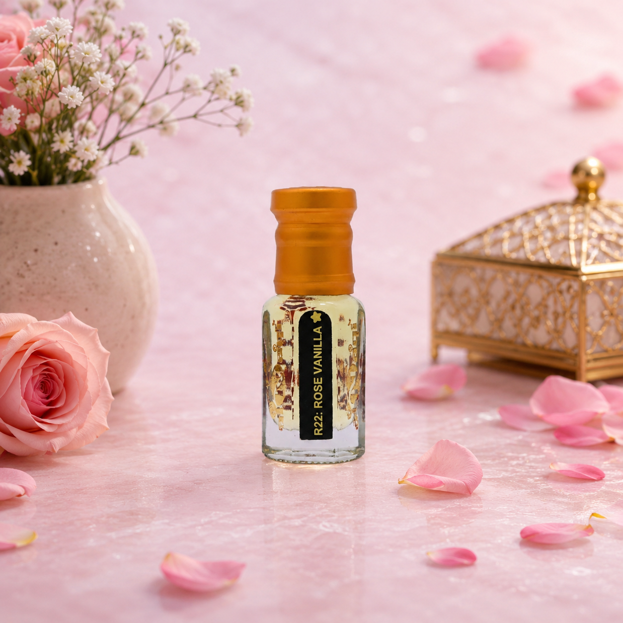 alNaqi Rose Vanilla Attar - Vanilla Perfume