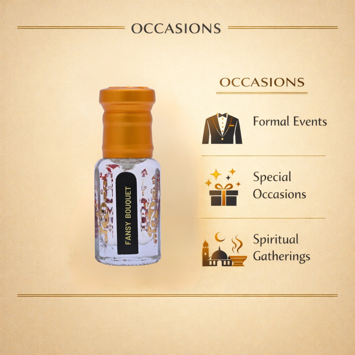 Fancy Bouquet attar roll-on featuring romantic bouquet fragrance