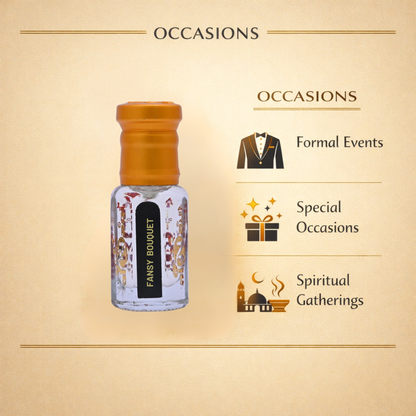 Fancy Bouquet attar roll-on featuring romantic bouquet fragrance