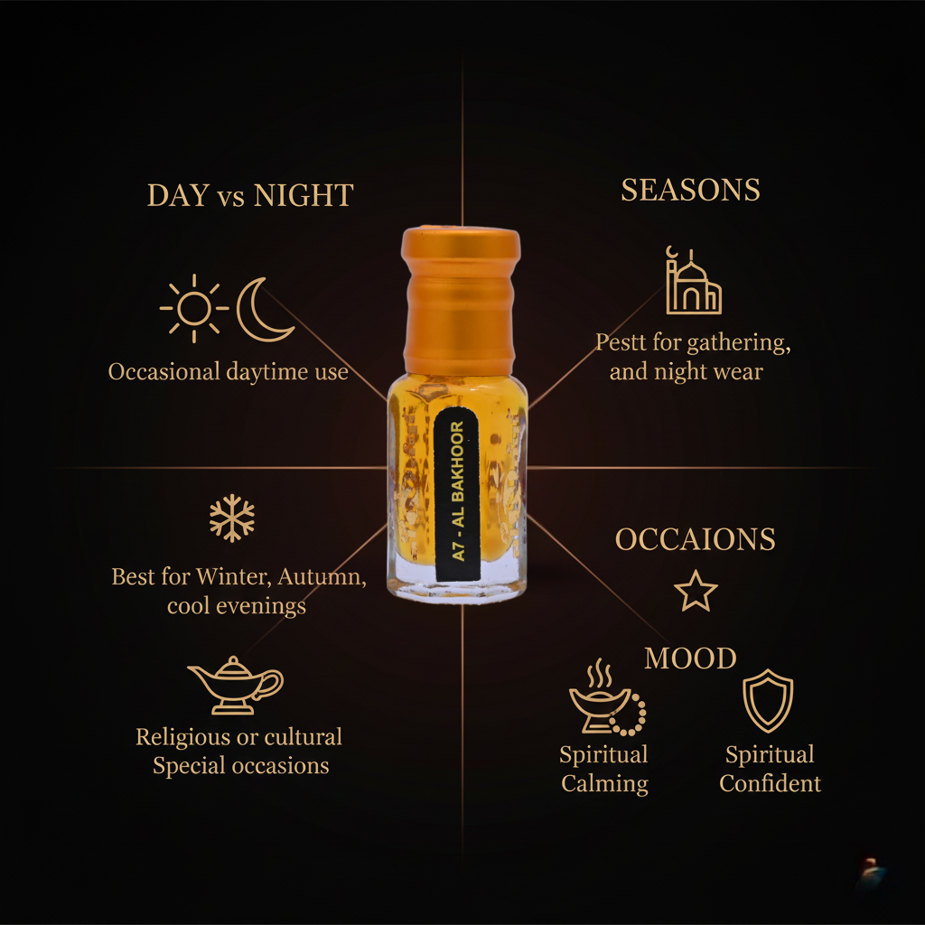 Close-up of the rich liquid inside the Bhakoor Attar bottle.
