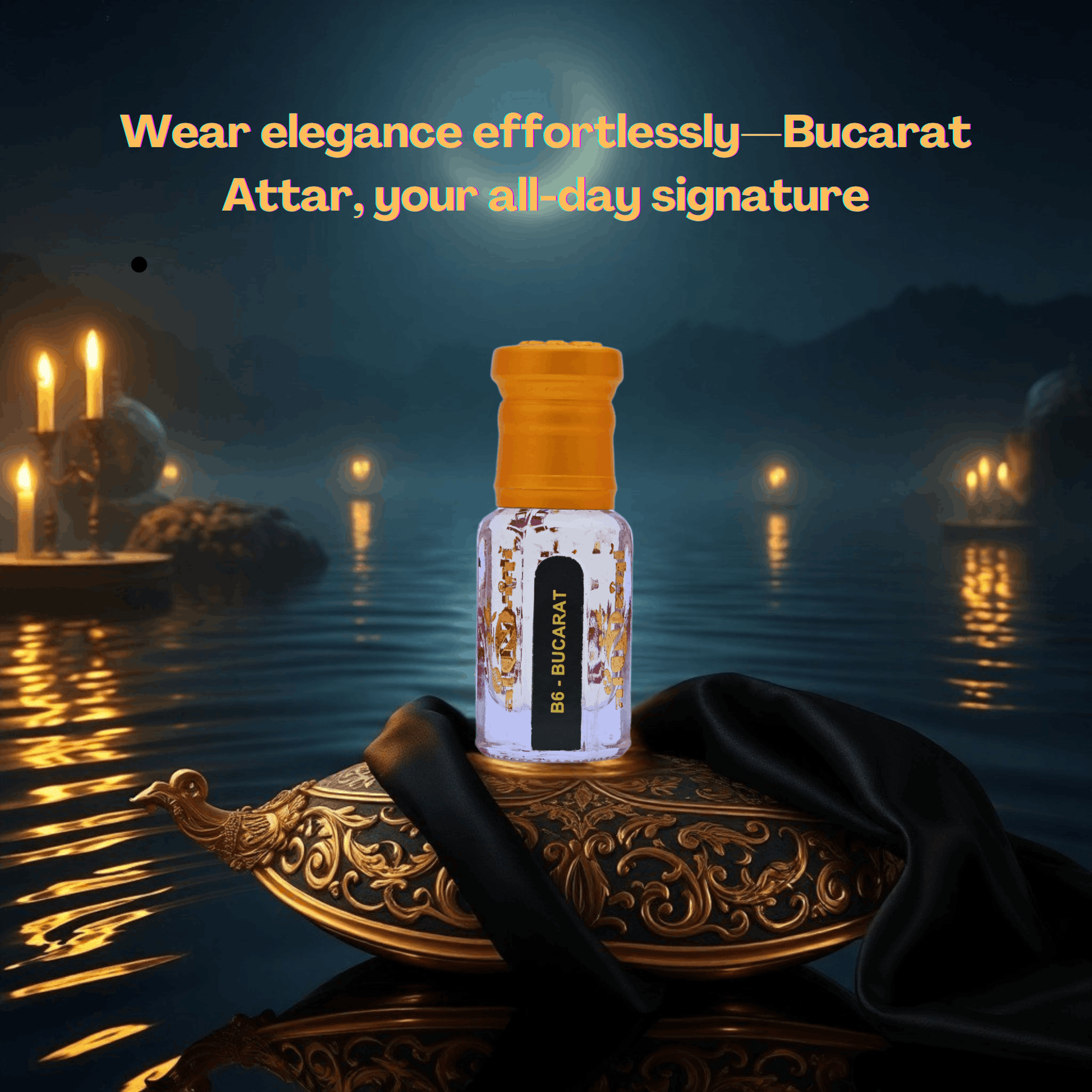 Bucarat Attar premium glass bottle close-up view