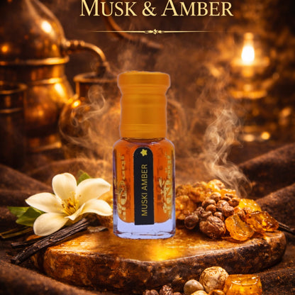 Muski Amber Attar concentrated fragrance oil textureMuski Amber Attar concentrated fragrance oil texture